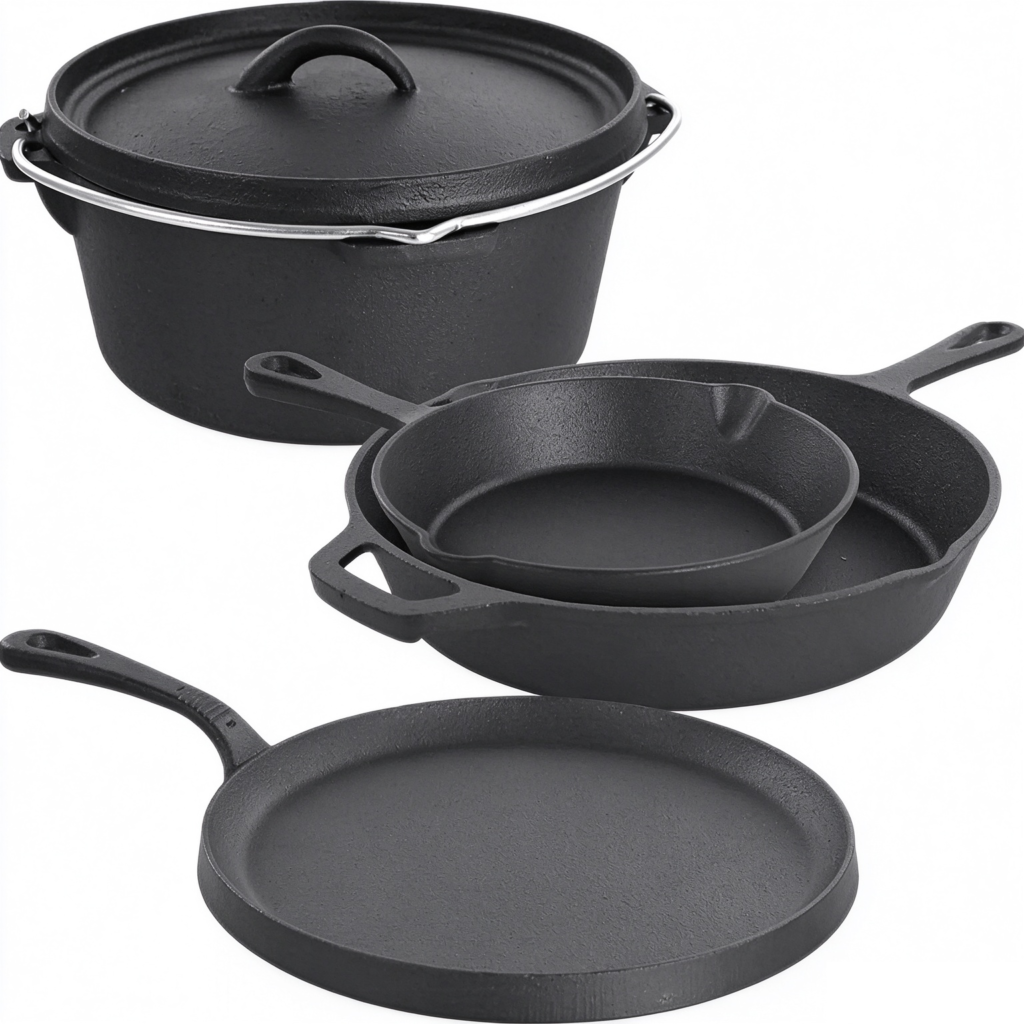 Cast Iron Cookware Set JTPS-5 PCS SET