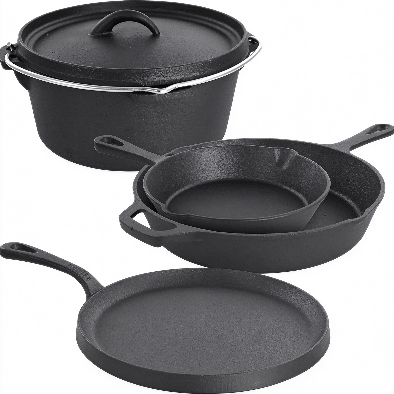 Cast Iron Cookware Set JTPS-5 PCS SET