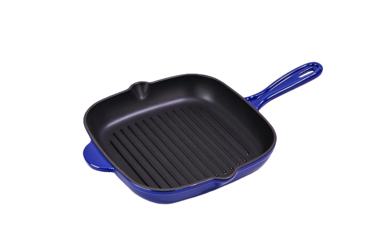 Enameled Cast Iron Square Grill Pan/Skillet/JTEP-24