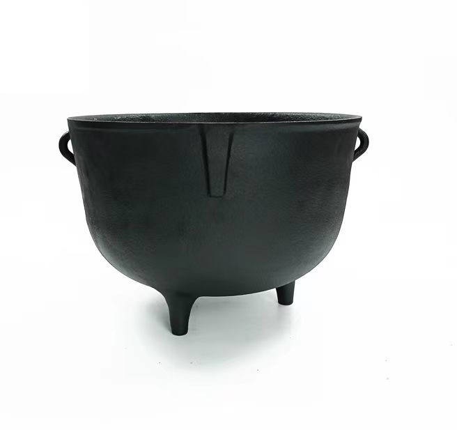 Cast Iron Pot Outdoor BBQ Camping Deep Pot