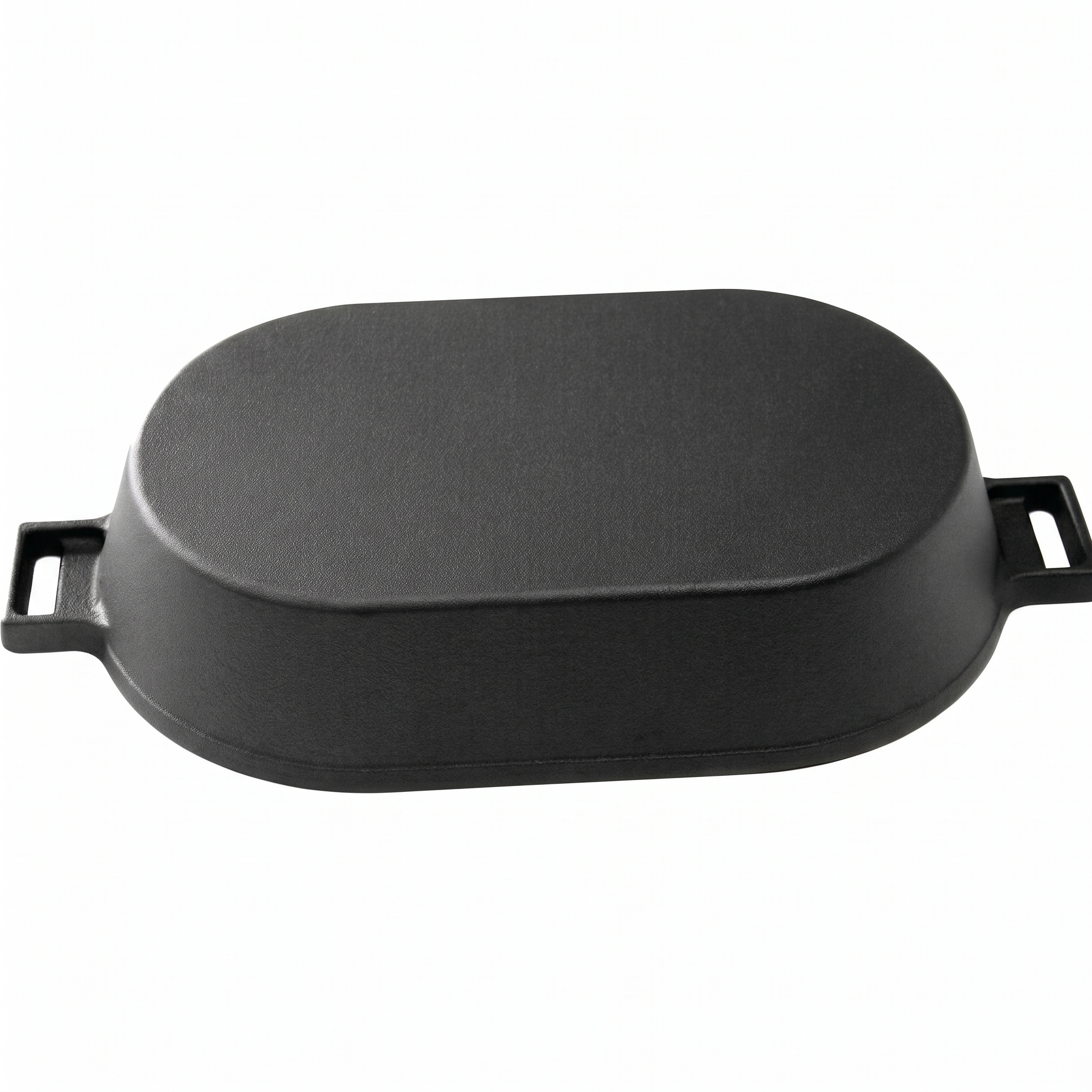 Oval Cast Iron Sizzling Plate with Wooden Base and Removable Handle JTFS-S30