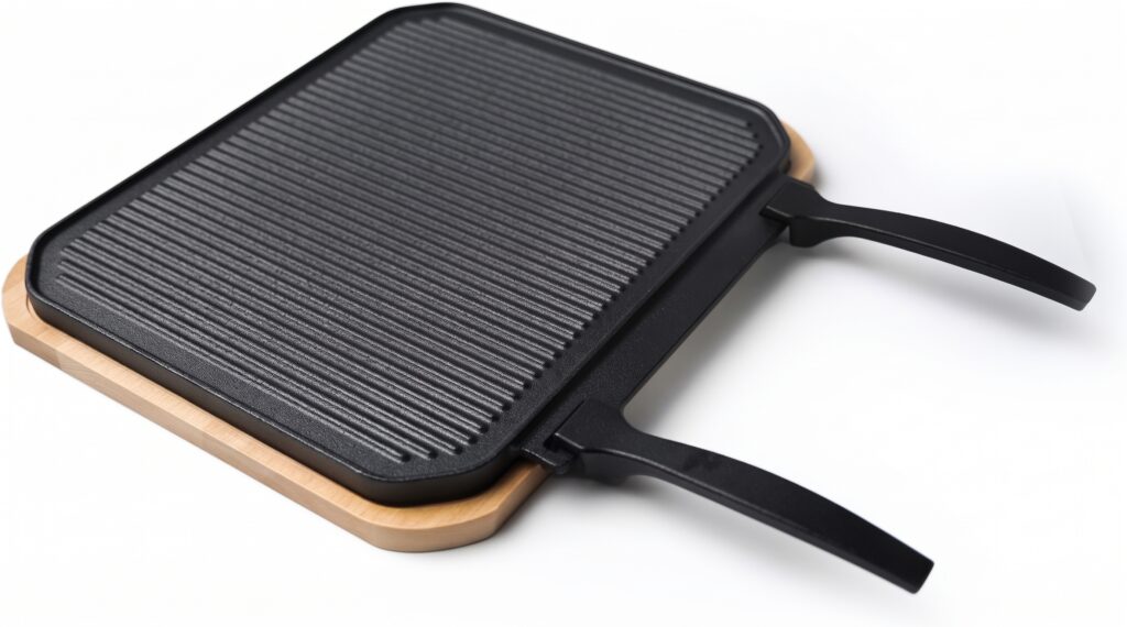 Reversible Griddle Grill Plate with Removable Handles TFS-S40