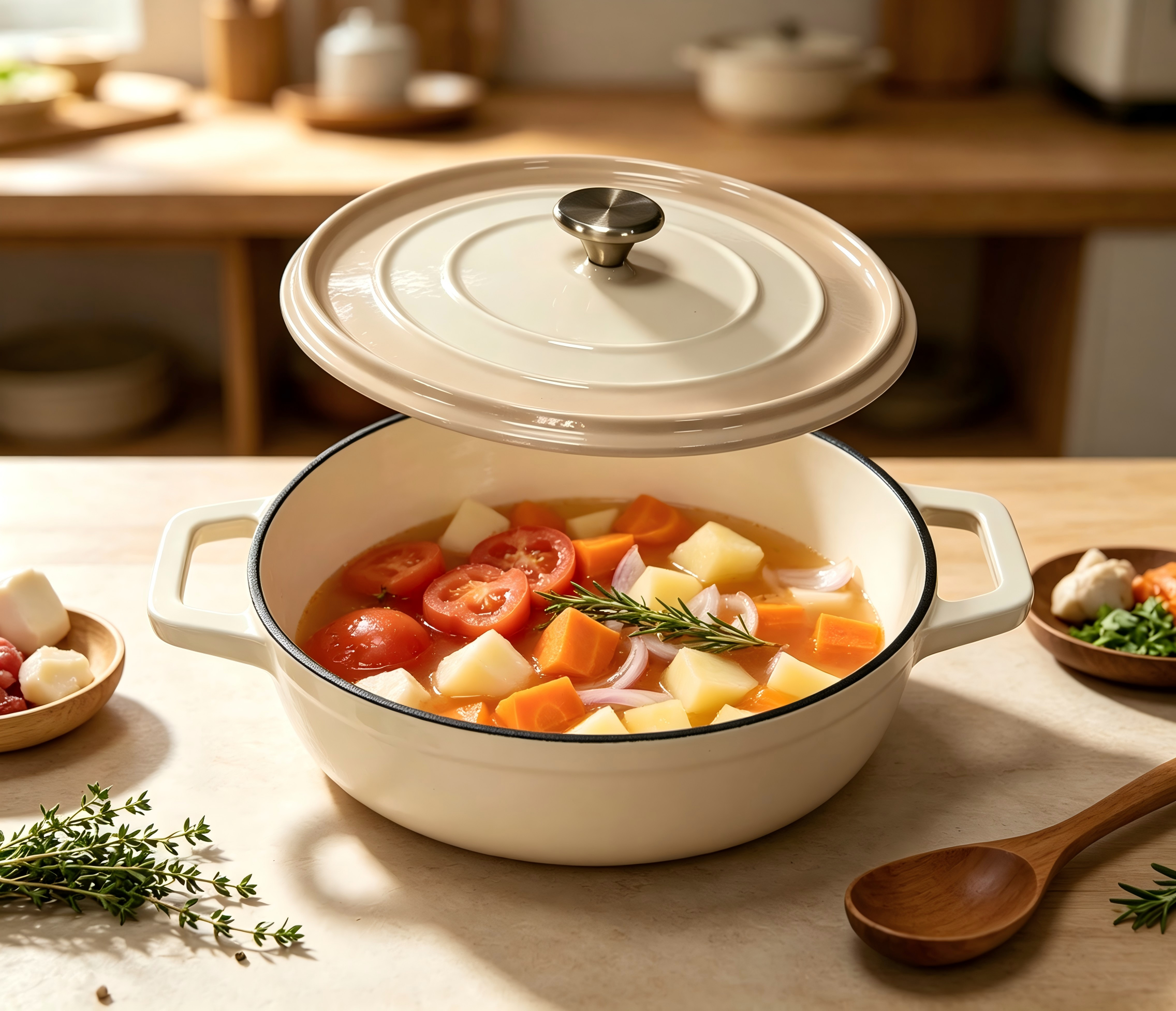 Shallow Cast Iron Dutch Oven/Casserole/JTEC-288