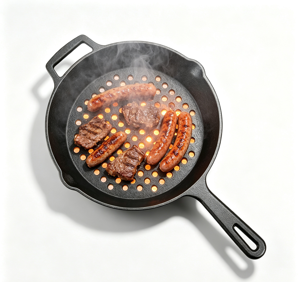 Cast Iron BBQ Grilling Skillet JTFP-25YK