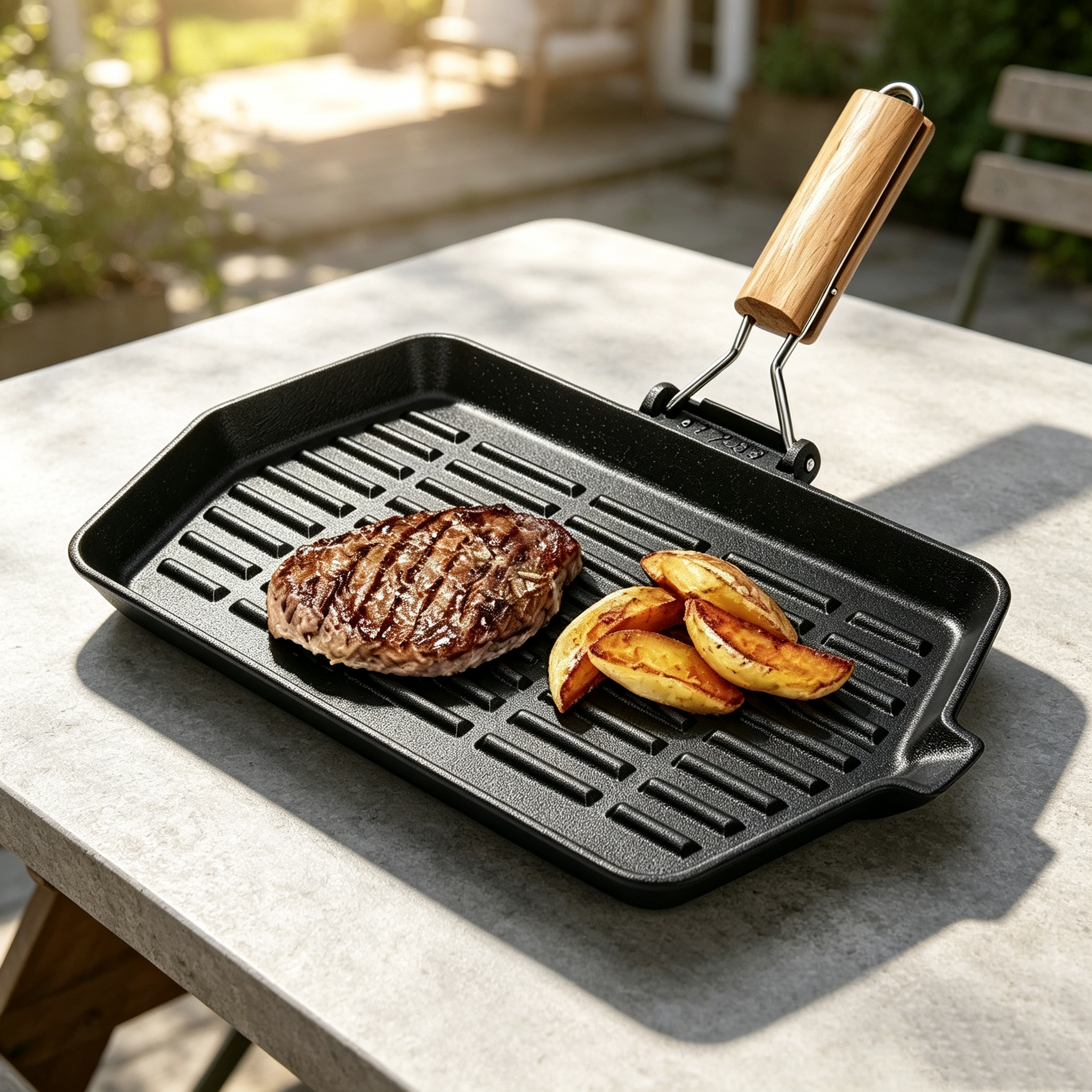 Cast Iron Skillet/Grill Fry Pan / JTFPW-225
