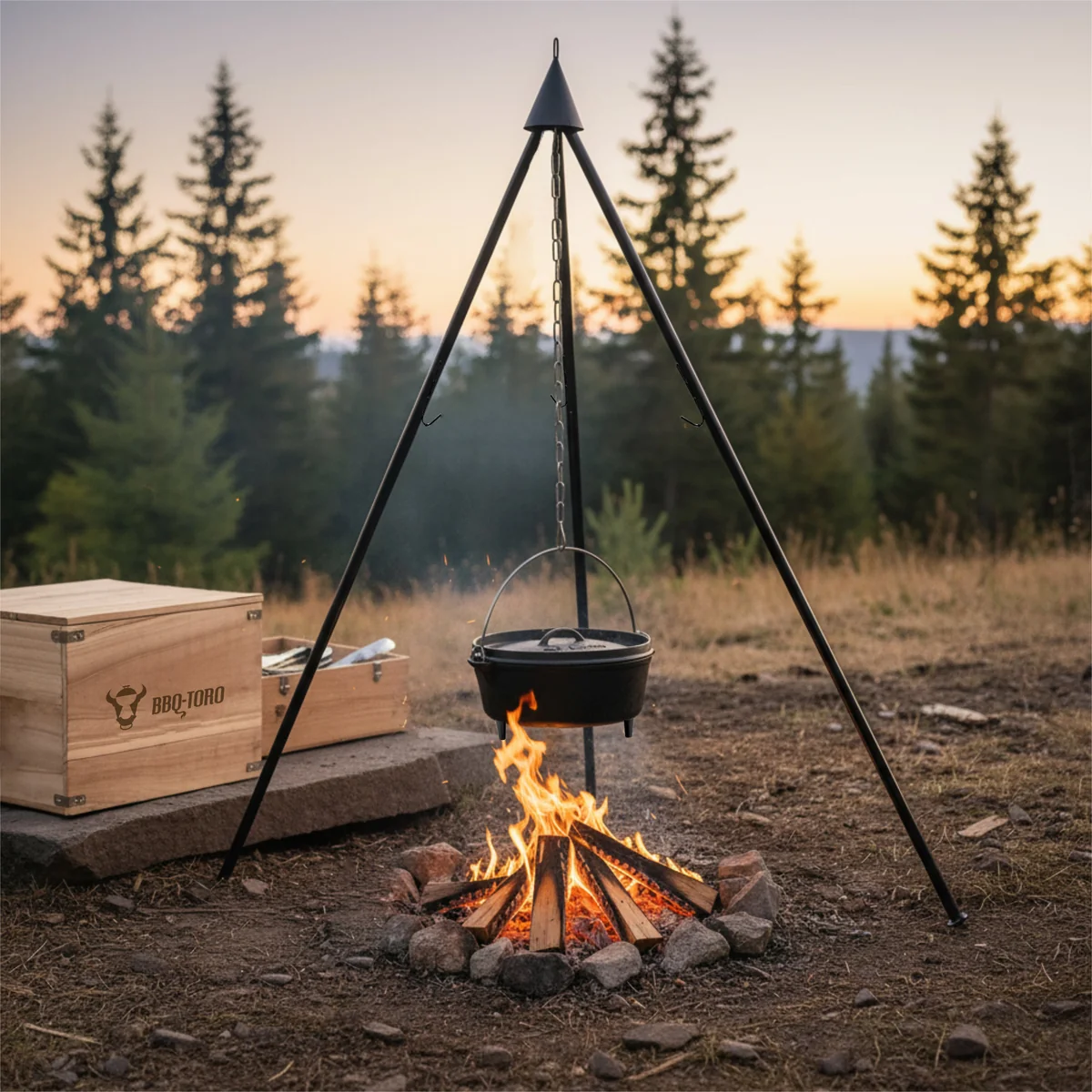 Outdoor Cast Iron Dutch Oven Kit JTPS-1384