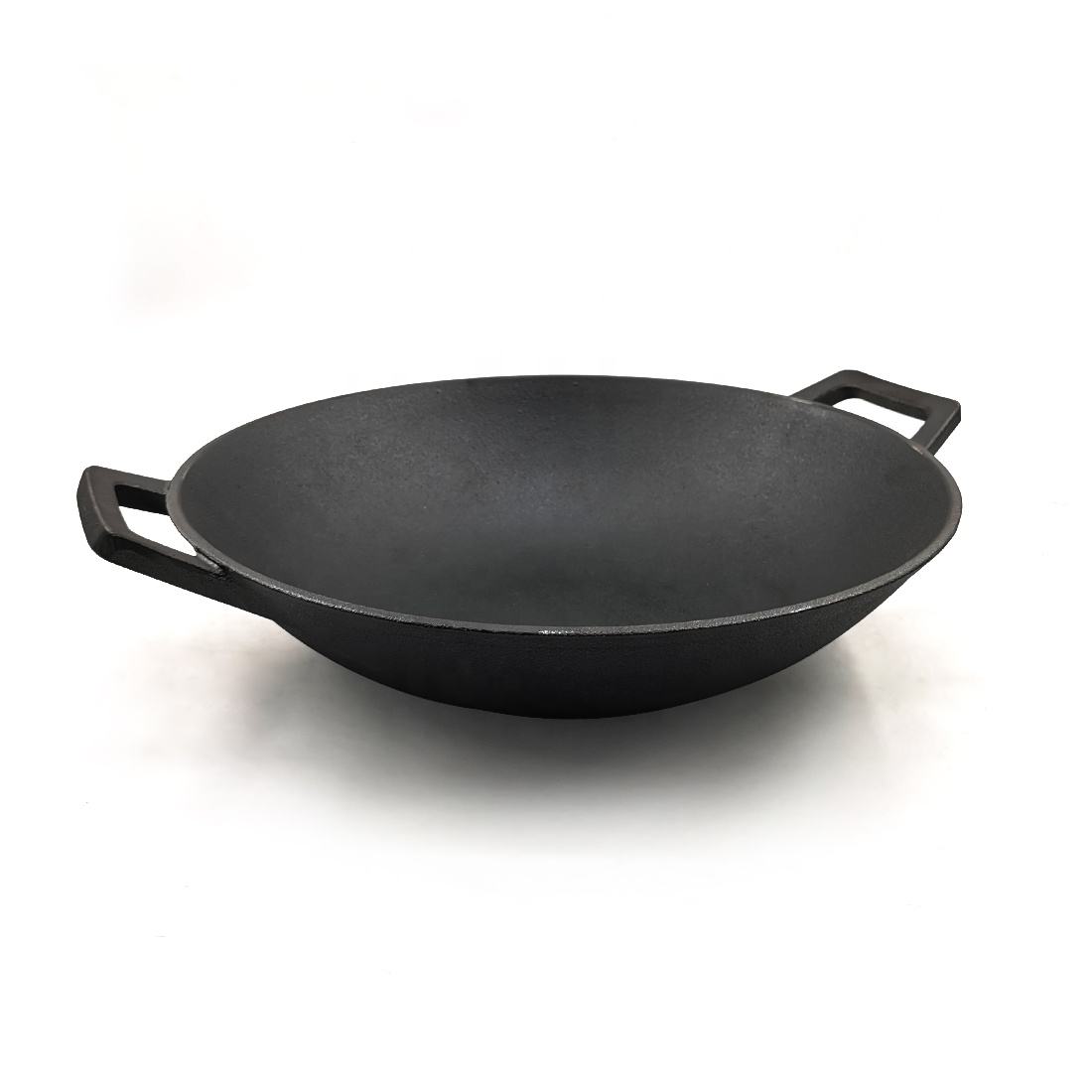 Thickened Flat-Bottom Cast Iron Wok JTWO-1015