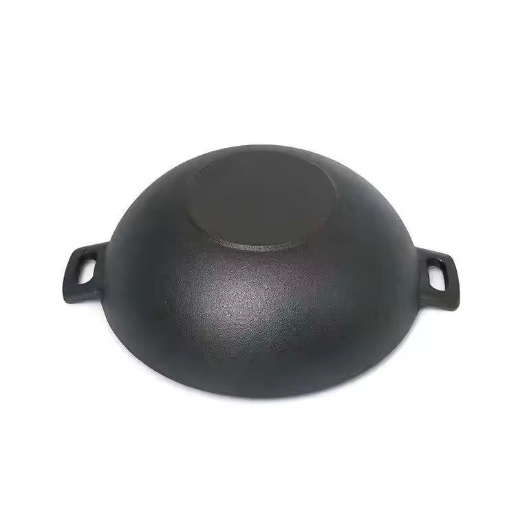 Thickened Flat-Bottom Cast Iron Wok JTWO-1316K