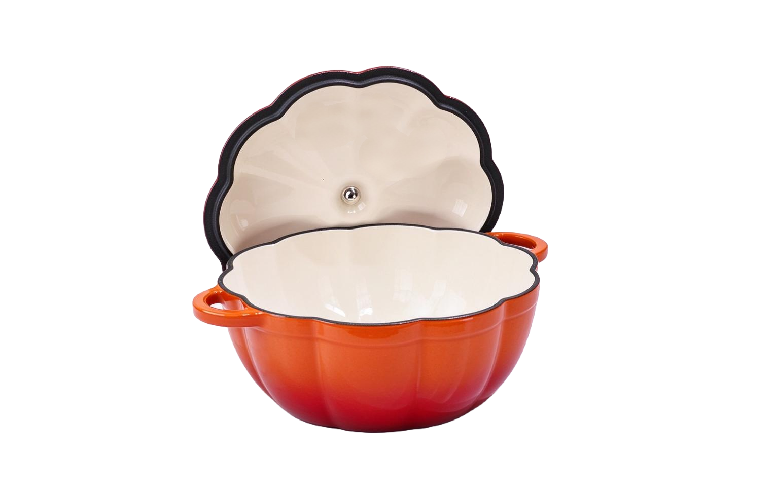 Enameled Cast Iron Pumpkin Dutch Oven/JTEC-P24