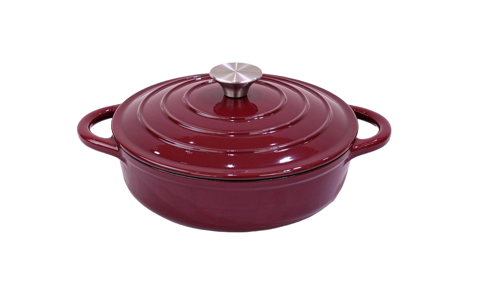 Enameled Cast Iron Shallow Dutch Oven/Braiser/JTEC-R24